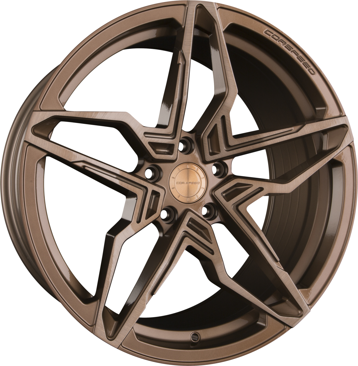 Corspeed Kharma Highgloss Bronze Brushed Surface Alufelge 9x20 Zoll ET35 LK 5x112 ML73.1 – Bild 2