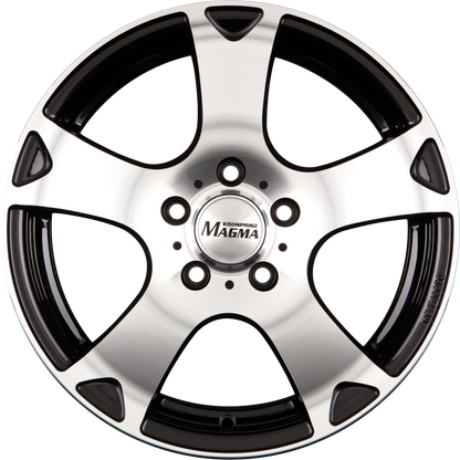 Magma Seismo lavaschwarz-poliert Alufelge 7x16 Zoll ET47 LK 5x108 ML70.1
