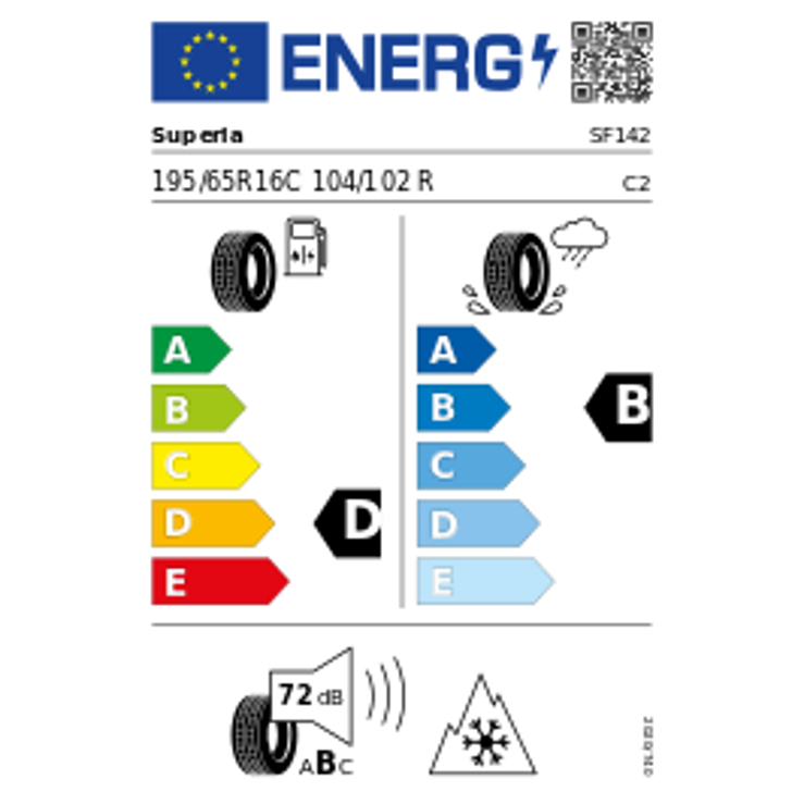 Superia Ecoblue Van 4S 3PMSF 195/65R16C 104/102R Ganzjahr – Bild 4