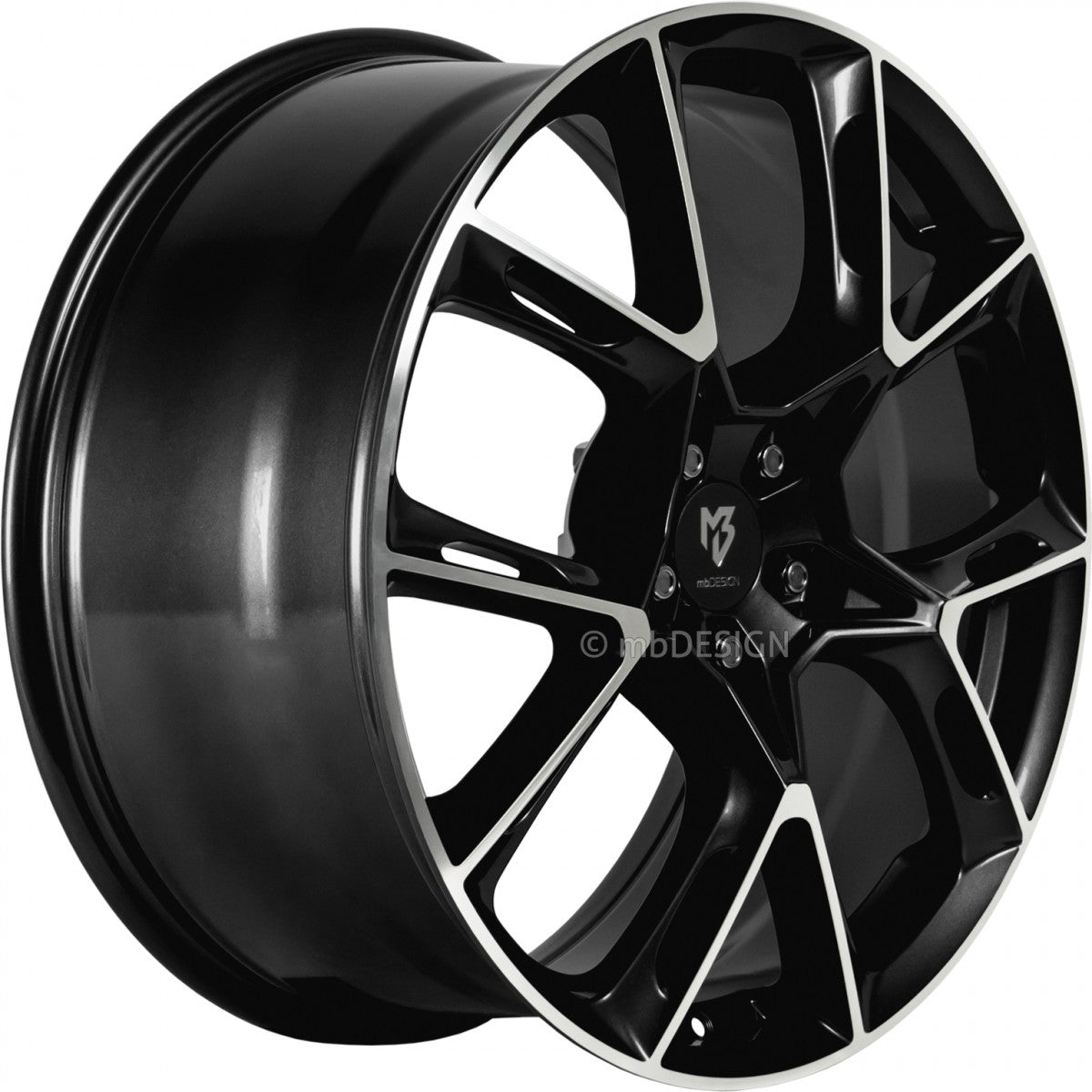 Mbdesign KX1 glanzschwarz poliert Alufelge 9x21 Zoll ET40 LK 5x114.3 ML75 – Bild 2