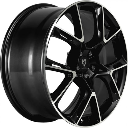 Mbdesign KX1 glanzschwarz poliert Alufelge 9x21 Zoll ET40 LK 5x114.3 ML75 – Bild 2