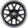 Rial Nogaro Racing-Schwarz Hornpoliert Alufelge 8x18 Zoll ET40 LK 5x114.3 ML70.1
