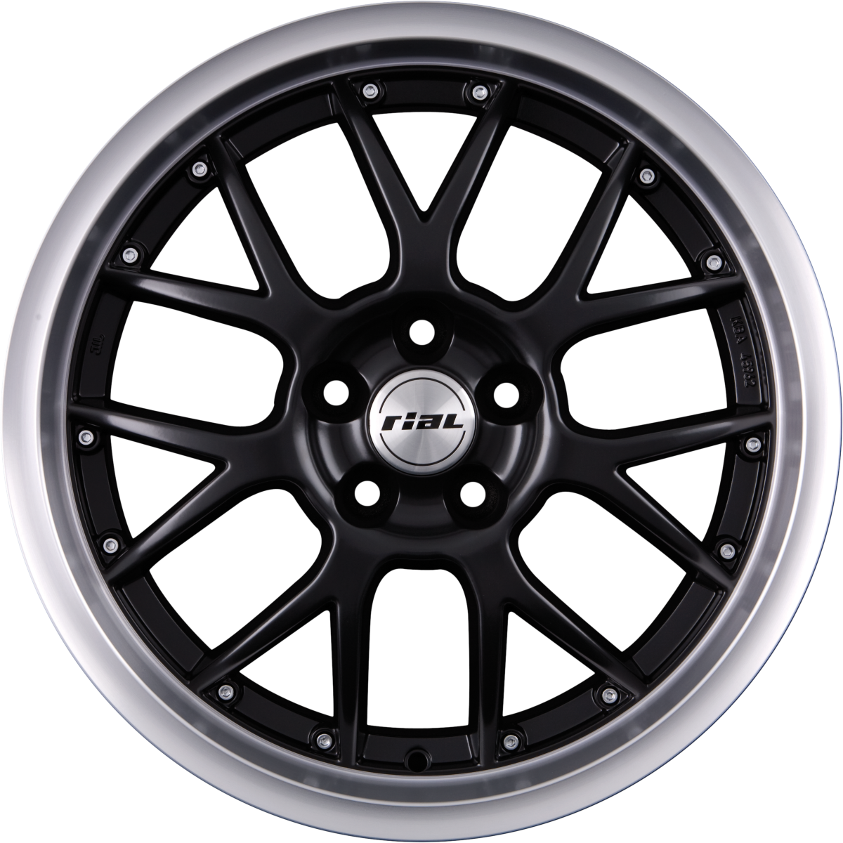 Rial Nogaro Racing-Schwarz Hornpoliert Alufelge 8x18 Zoll ET40 LK 5x114.3 ML70.1