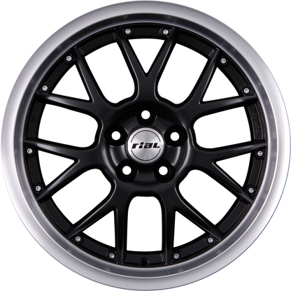 Rial Nogaro Racing-Schwarz Hornpoliert Alufelge 8x18 Zoll ET40 LK 5x114.3 ML70.1