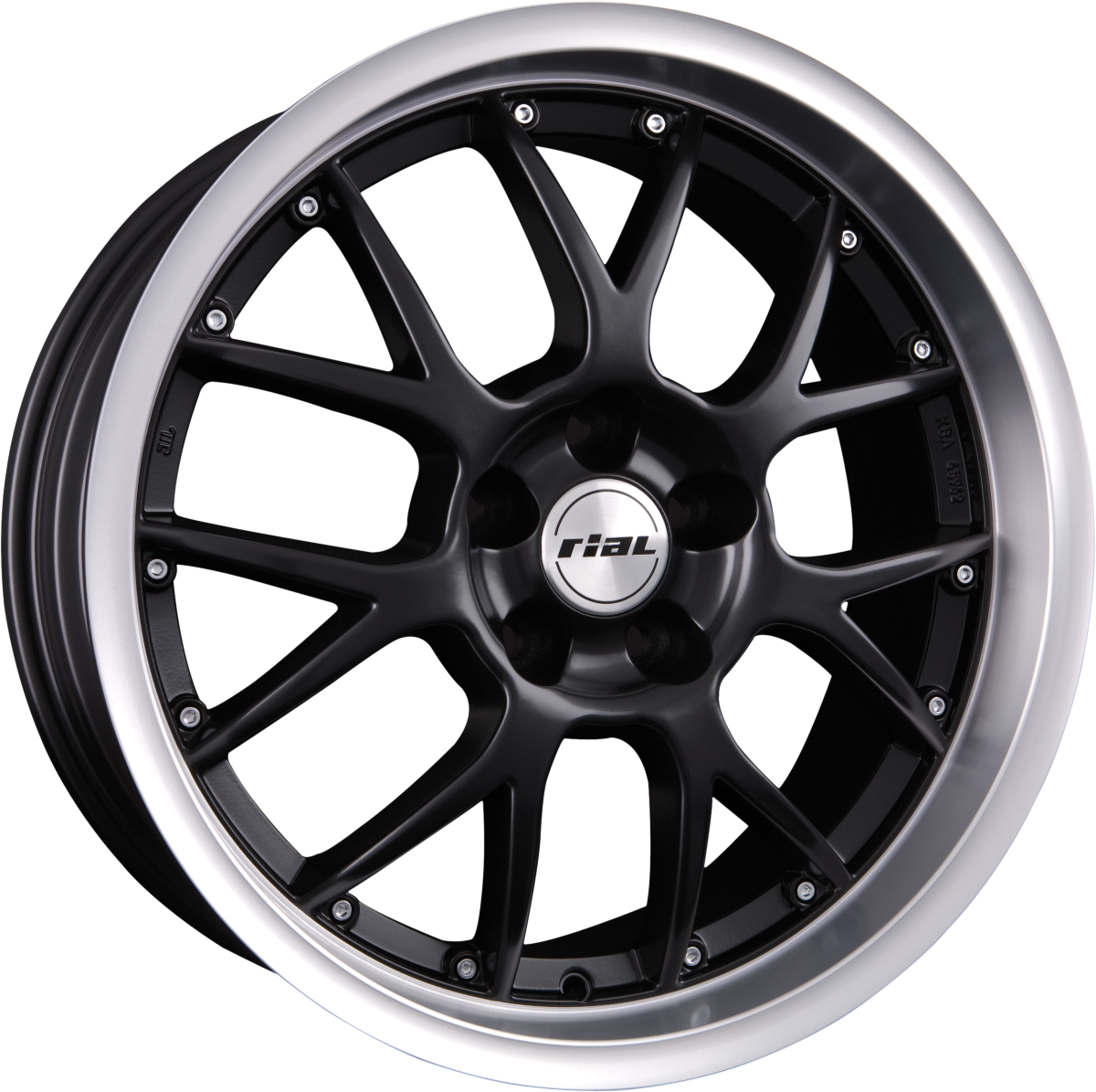 Rial Nogaro Racing-Schwarz Hornpoliert Alufelge 8x18 Zoll ET40 LK 5x114.3 ML70.1 – Bild 2