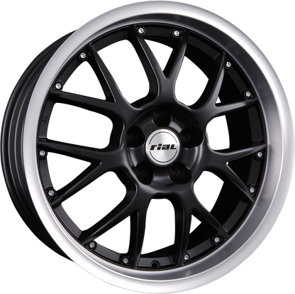 Rial Nogaro Racing-Schwarz Hornpoliert Alufelge 8x18 Zoll ET40 LK 5x114.3 ML70.1 – Bild 2