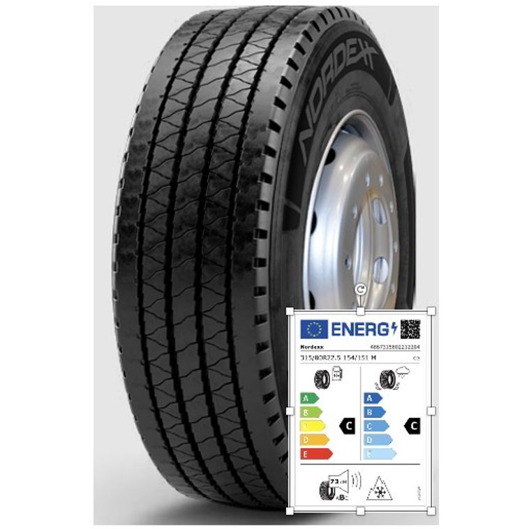 Nordexx Komplettrad 315/80R22.5 154/151M Multi 10 (CC73B) auf Felge 10/335/281 ET161 Silber gewuchtet