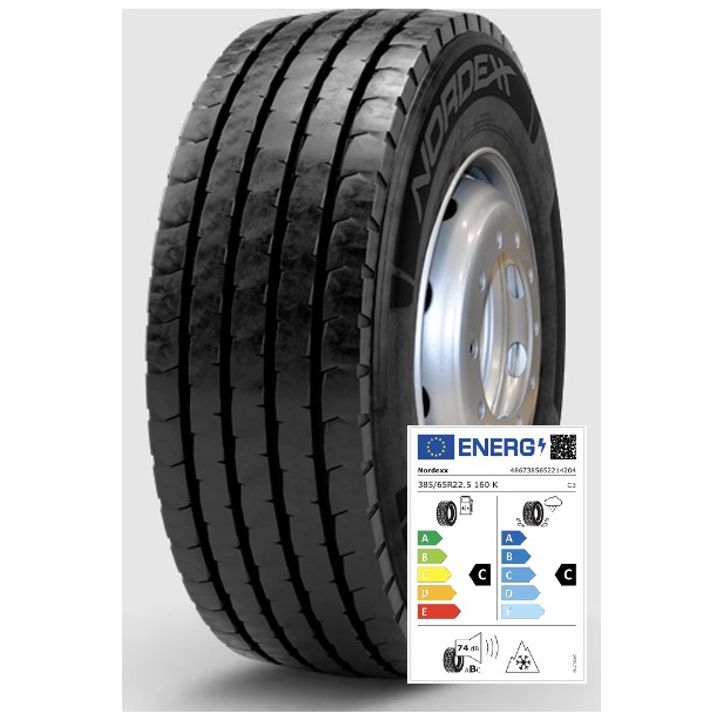 Nordexx Komplettrad 385/65R22.5 164K Multi 15 (BC74B) auf Felge 10/335/281 ET0 Silber