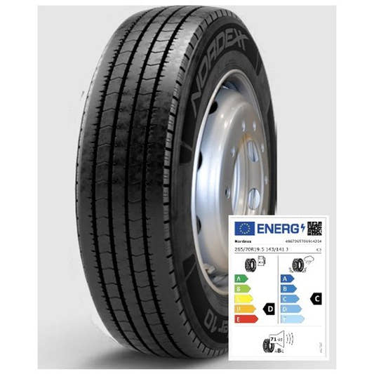 Nordexx Komplettrad 265/70R19.5 143/141J Trailer 10 (DC71B) auf Felge 8/275/221 ET139 MZ Silber
