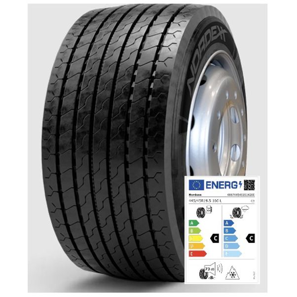 Nordexx Komplettrad 445/45R19.5 160L Trailer 20 (BC73B) auf Felge 10/335/281 ET0 MZ Silber