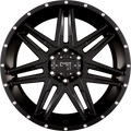 Dirt A.T. D62 Flat Black Milled Rivets Alufelge 9x20 Zoll ET25 LK 6x139.7 ML106.1