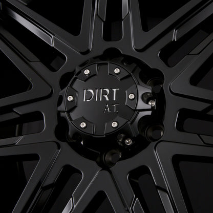 Dirt A.T. D62 Flat Black Milled Rivets Alufelge 9x20 Zoll ET25 LK 6x139.7 ML106.1 – Bild 4