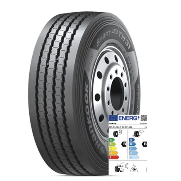 Hankook Komplettrad 385/65R22.5 164K/158 L TH31 (BB69A) auf Stahlfelge 10/335/281 ET120 MZ Silber