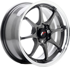 Japan Racing Wheels JR5 gun metal machined lip Alufelge 8x15 Zoll ET28 LK 4x100 ML73.1