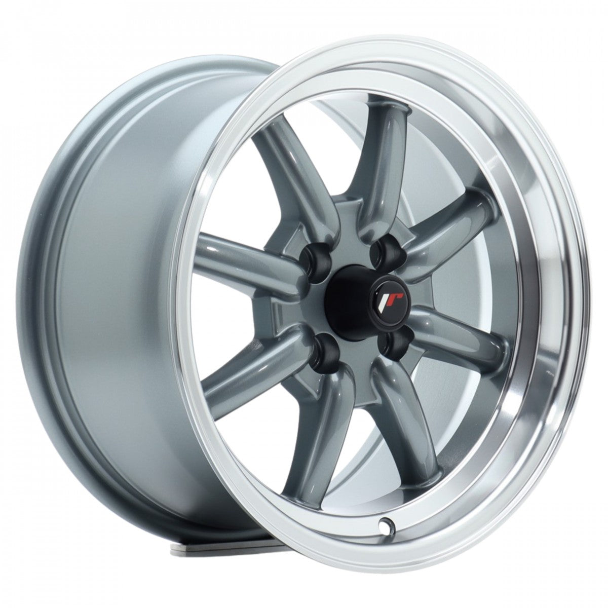Japan Racing Wheels JR19 gun metal machined lip Alufelge 7x14 Zoll ET0 LK 4x100 ML73.1