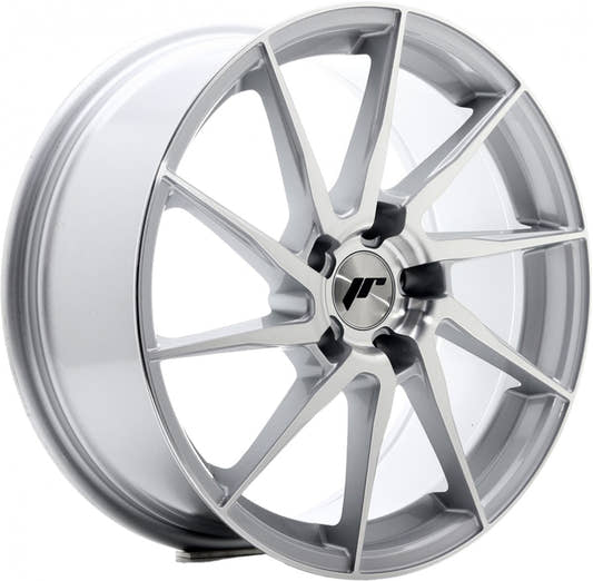 Japan Racing Wheels JR36 silver brushed face Alufelge 9.5x19 Zoll ET35 LK 5x120 ML72.6