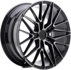 Japan Racing Wheels JR38 black brushed tinted face Alufelge 8.5x19 Zoll ET45 LK 5x114.3 ML67.1