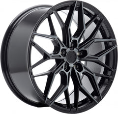 Japan Racing Wheels JR46 black machined tinted face Alufelge 8.5x19 Zoll ET45 LK 5x112 ML66.6