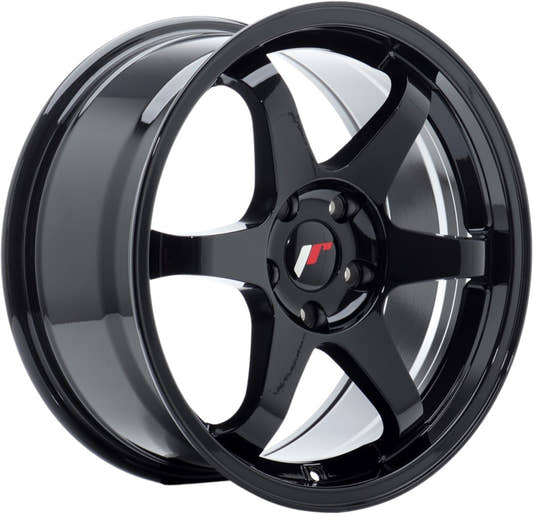 Japan Racing Wheels JR3 gloss black Alufelge 9x17 Zoll ET35 LK 5x114.3 ML67.1