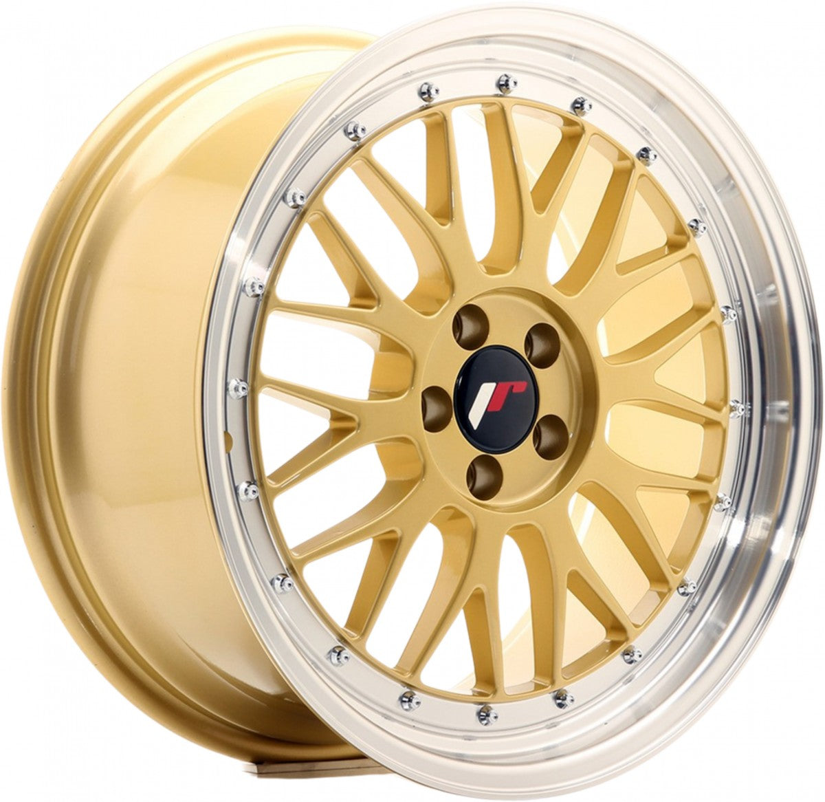 Japan Racing Wheels JR23 gold machined lip Alufelge 7x16 Zoll ET20 LK 4x100 ML67.1
