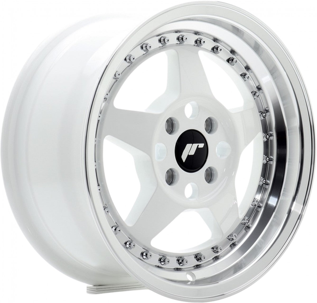 Japan Racing Wheels JR6 white machined lip Alufelge 7x15 Zoll ET35 LK 4x100 ML67.1