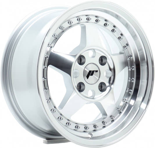 Japan Racing Wheels JR6 silver machined face Alufelge 8x15 Zoll ET25 LK 4x100 ML67.1
