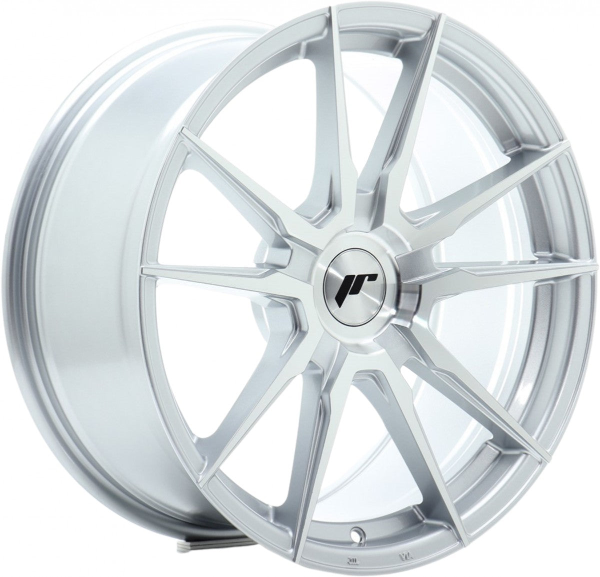 Japan Racing Wheels JR21 silver machined Alufelge 8x18 Zoll ET37 LK 5x100 ML72.6