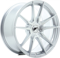 Japan Racing Wheels JR21 silver machined Alufelge 8x18 Zoll ET37 LK 5x100 ML72.6
