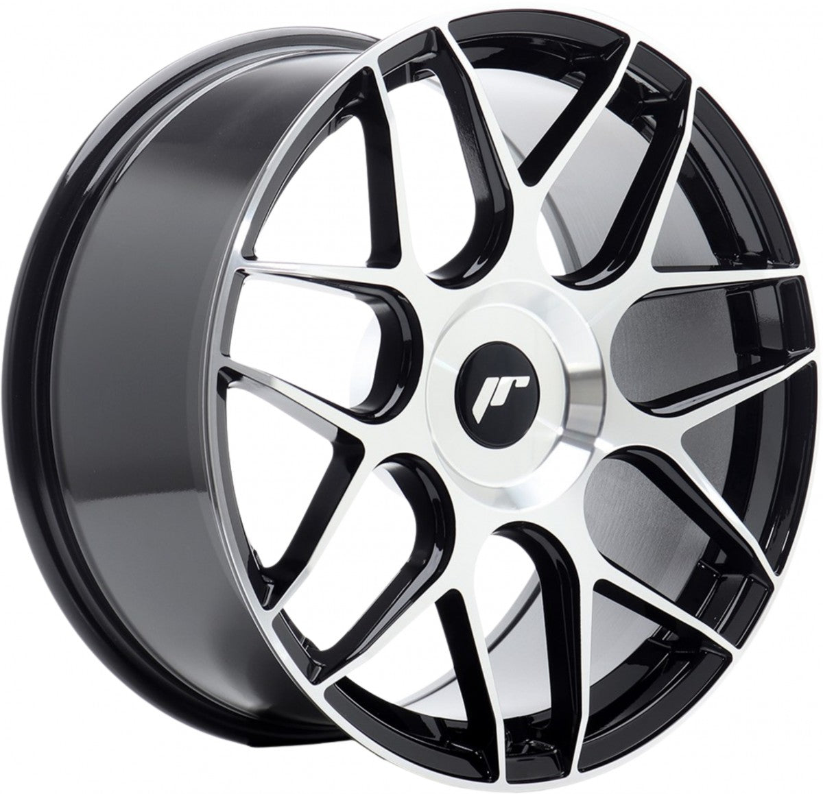 Japan Racing Wheels JR18 black machined Alufelge 7.5x18 Zoll ET40 LK 5x108 ML72.6