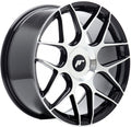 Japan Racing Wheels JR18 black machined Alufelge 7.5x18 Zoll ET36 LK 5x112 ML72.6