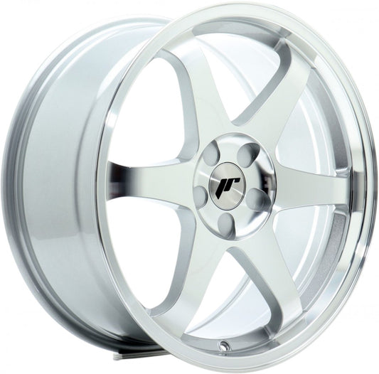Japan Racing Wheels JR3 silver machined Alufelge 8x18 Zoll ET40 LK 5x114.3 ML72.6