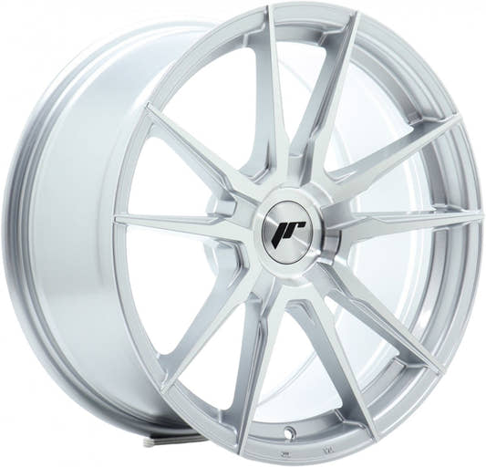 Japan Racing Wheels JR21 silver machined Alufelge 9.5x19 Zoll ET45 LK 5x120 ML72.6