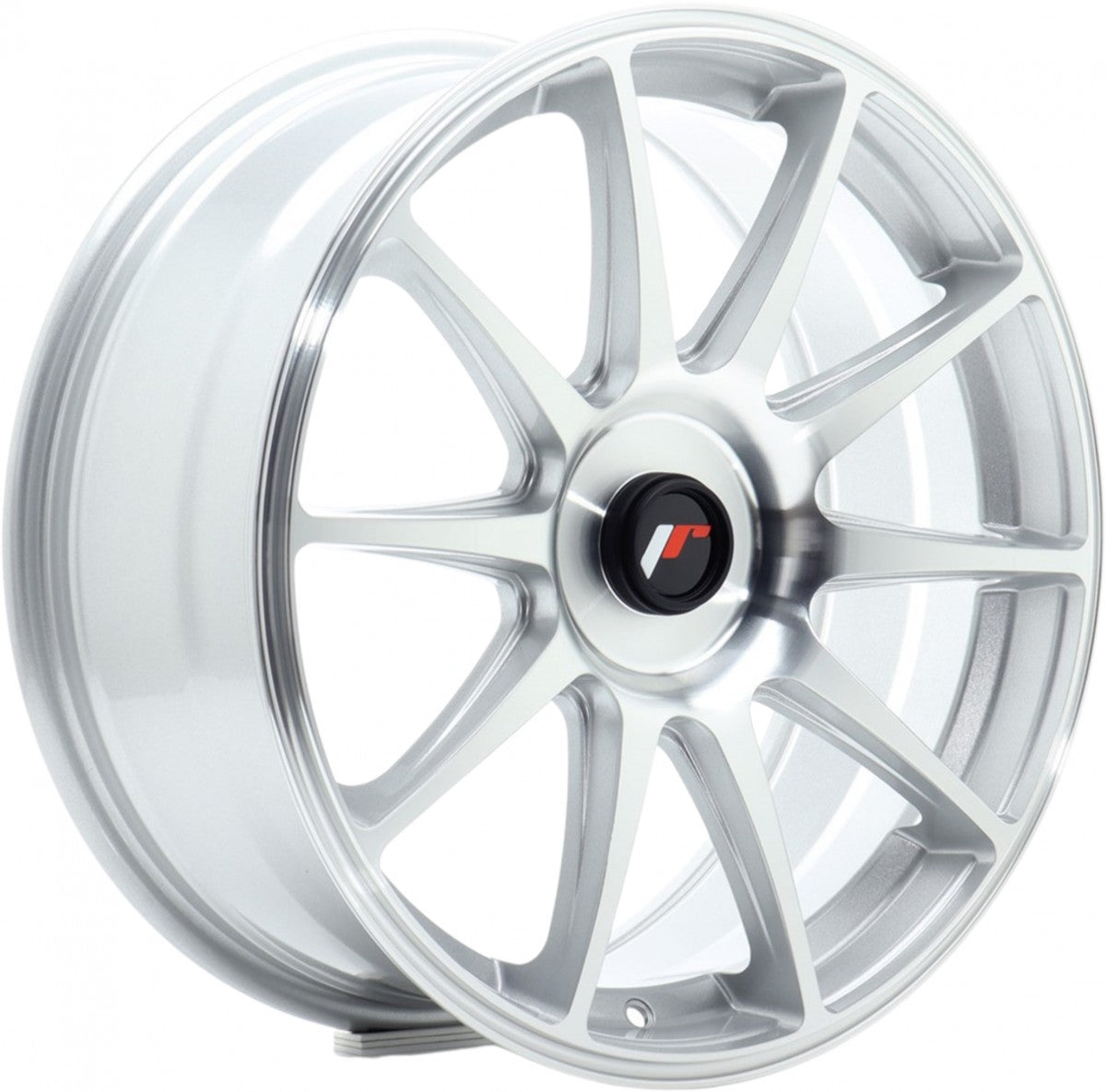 Japan Racing Wheels JR11 silver machined Alufelge 7.5x18 Zoll ET40 LK 5x114.3 ML72.6
