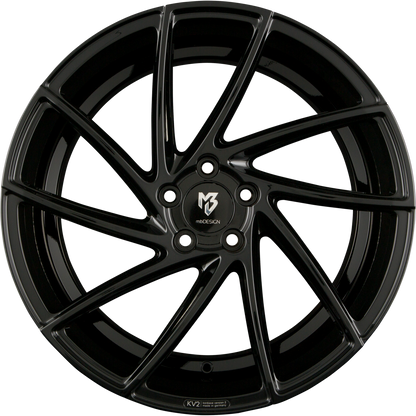Mbdesign KV2 Glanzschwarz - Schwarz glänzend lackiert Alufelge 8.5x19 Zoll ET43 LK 5x112 ML75