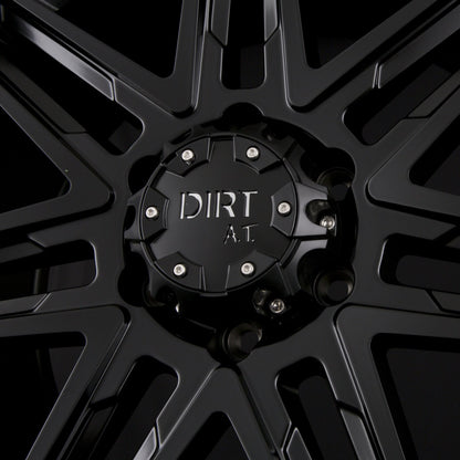 Dirt A.T. D62 Flat Black Milled Rivets Alufelge 9x20 Zoll ET25 LK 5x120 ML74.1 – Bild 4