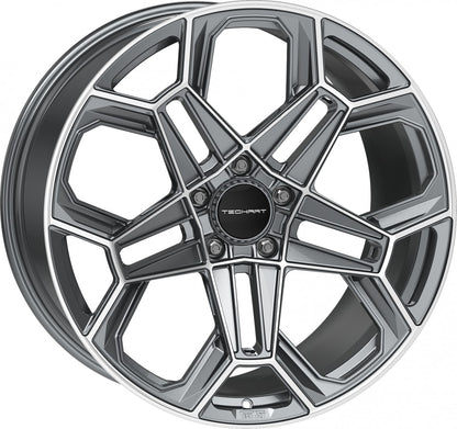 Proline Techart Daytona II grey polished Alufelge 11.5x22 Zoll ET58 LK 5x130 ML71.5