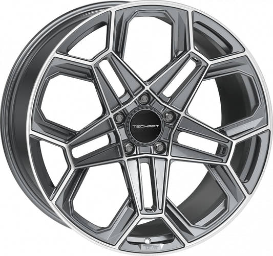 Proline Techart Daytona II grey polished Alufelge 11.5x22 Zoll ET58 LK 5x130 ML71.5