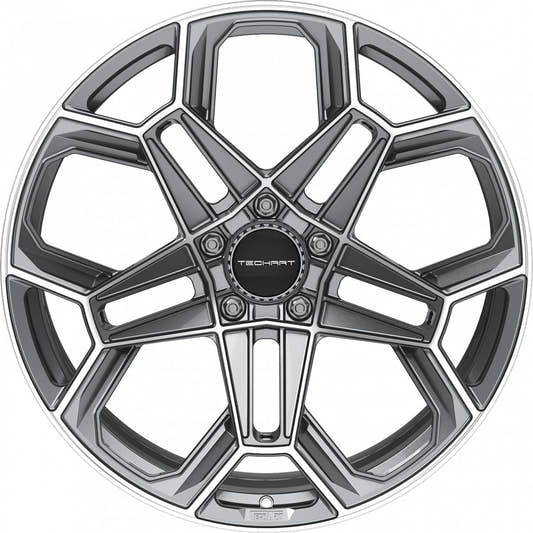 Proline Techart Daytona II grey polished Alufelge 11.5x22 Zoll ET58 LK 5x130 ML71.5 – Bild 2