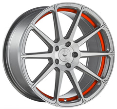 Barracuda Project 2.0 silver brushed / Undercut Color Trim rot Alufelge 9x21 Zoll ET30 LK 5x112 ML73.1