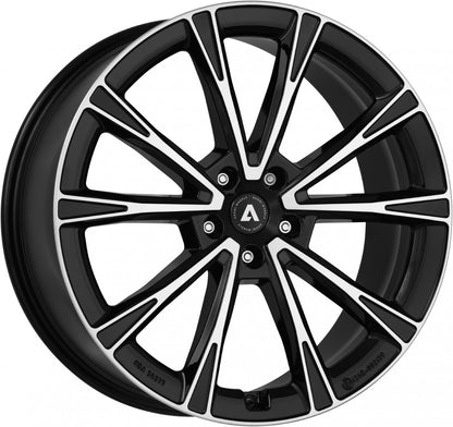 Akoni AK01 black polished Alufelge 10.5x19 Zoll ET45 LK 5x120 ML64.1