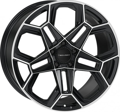 Proline Techart Daytona II black polished Alufelge 11.5x21 Zoll ET62 LK 5x130 ML71.5