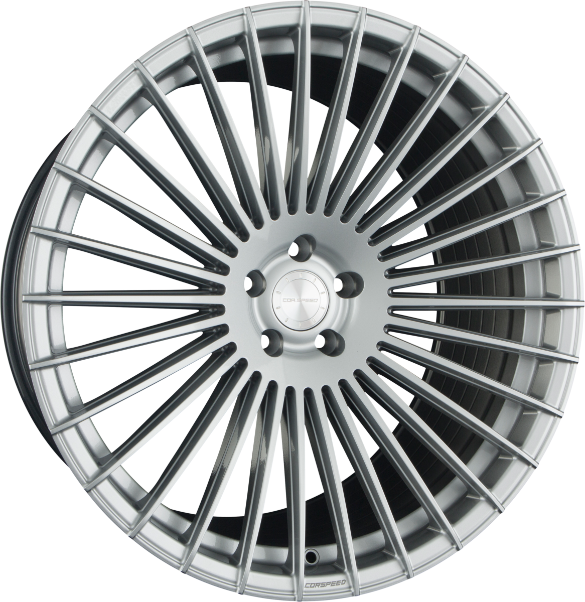 Corspeed Atmos silver Alufelge 9.5x22 Zoll ET37 LK 5x108 ML73.1 – Bild 5
