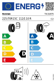Nokian Snowproof C M+S 3PMSF 225/70R15C 112/110R Winter – EU-Reifenlabel