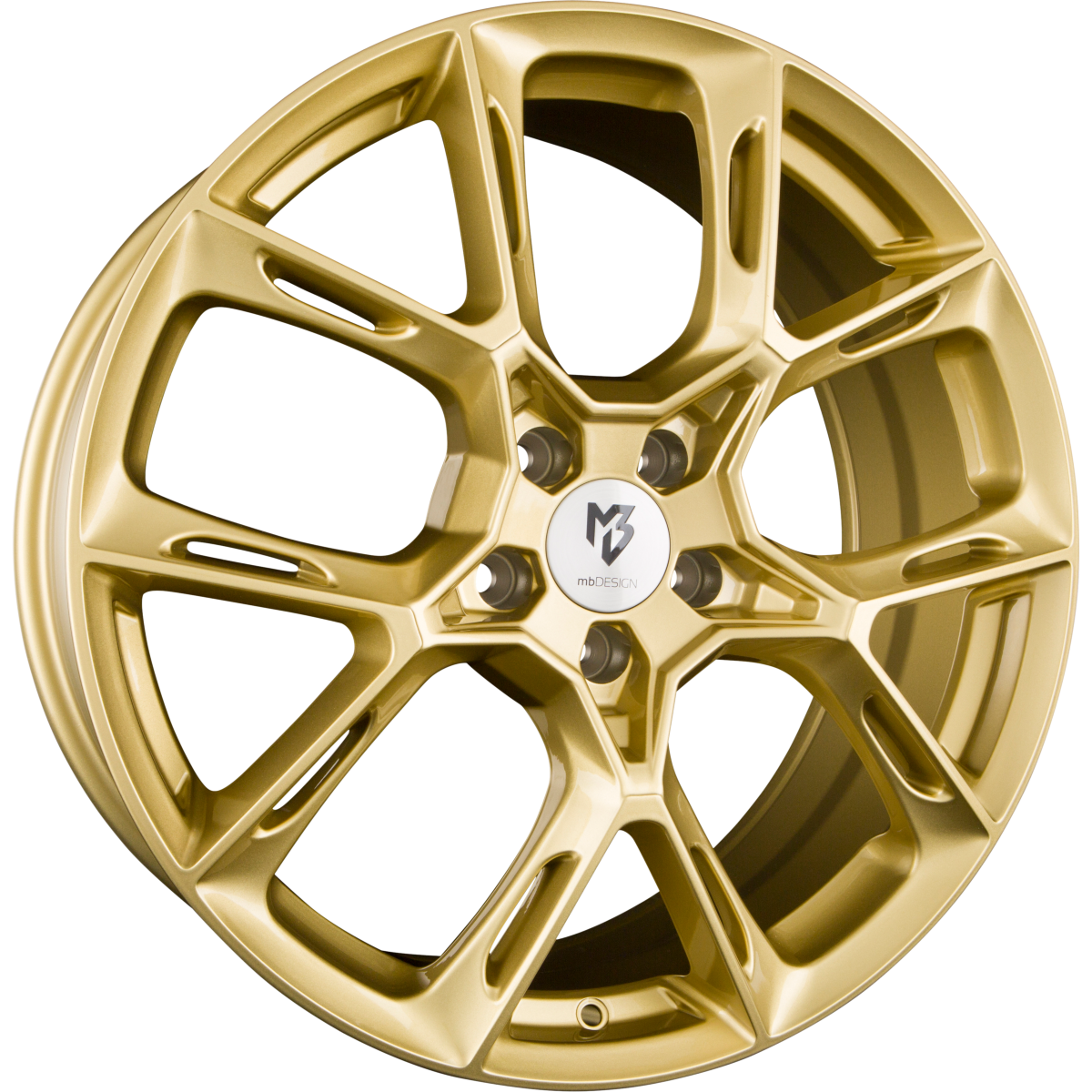 Mbdesign KX1 Gold Glänzend Alufelge 9x21 Zoll ET35 LK 5x112 ML75 – Bild 2
