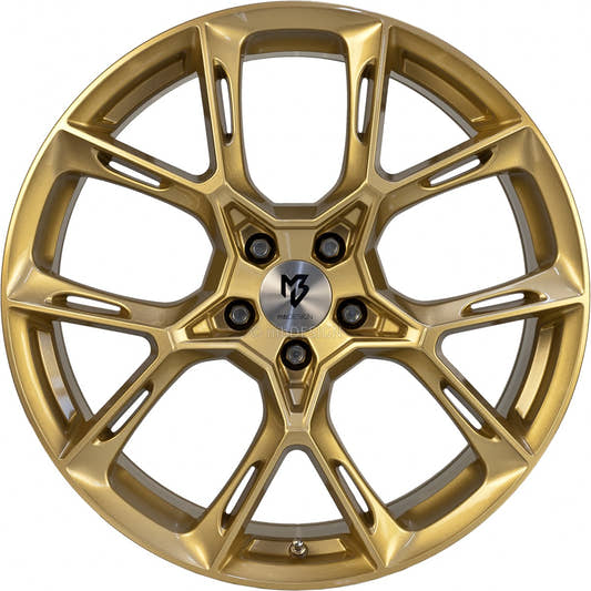 Mbdesign KX1 Gold Glänzend Alufelge 9x21 Zoll ET35 LK 5x112 ML75 – Bild 2