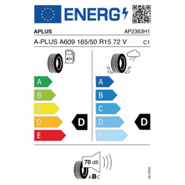 A-Plus A609 165/50 R15 72V Sommer – Bild 2