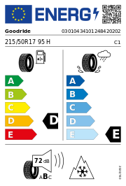 Goodride SW 618 XL M+S 3PMSF 215/50 R17 95H Winter – EU-Reifenlabel