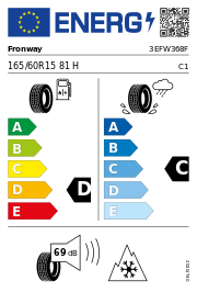 Fronway Fronwing A/S XL 3PMSF 165/60 R15 81H Ganzjahr – EU-Reifenlabel