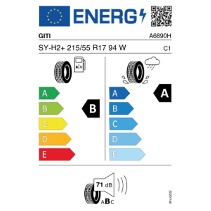 Giti Synergy H2+ 215/55 R17 94W Sommer – Bild 2