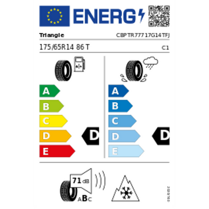 Triangle TR 777 3PMSF XL 175/65 R14 86T Winter – Bild 3
